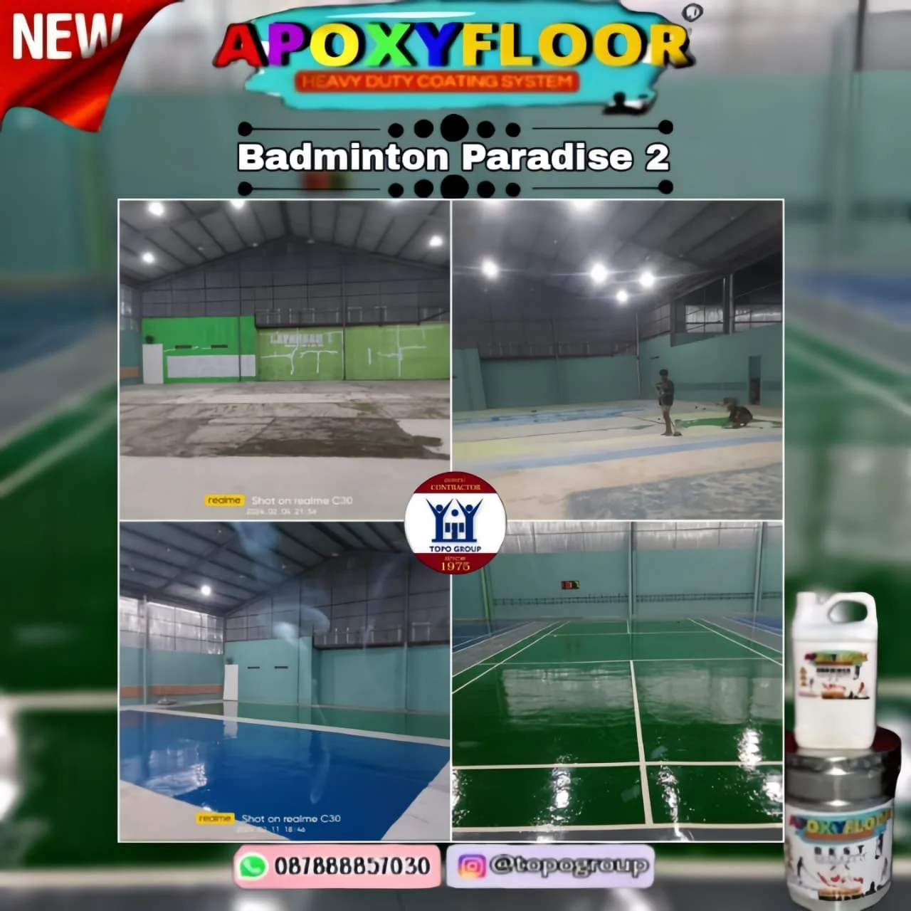 Epoxy Lapangan Badminton